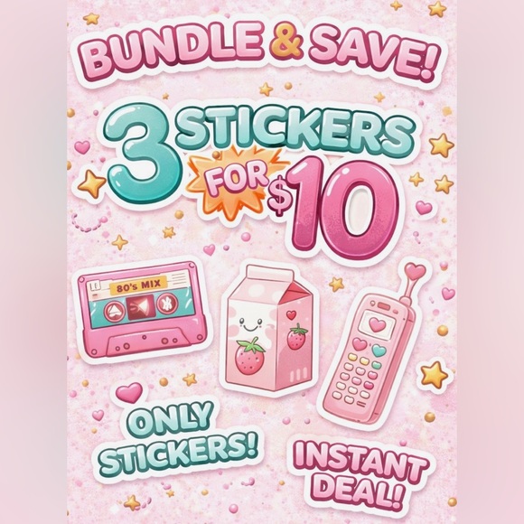 Cute Pink Sticker Set - Picture 1 of 1